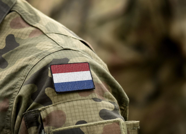 Afbeelding van militaire patch van de Nederlandse vlag